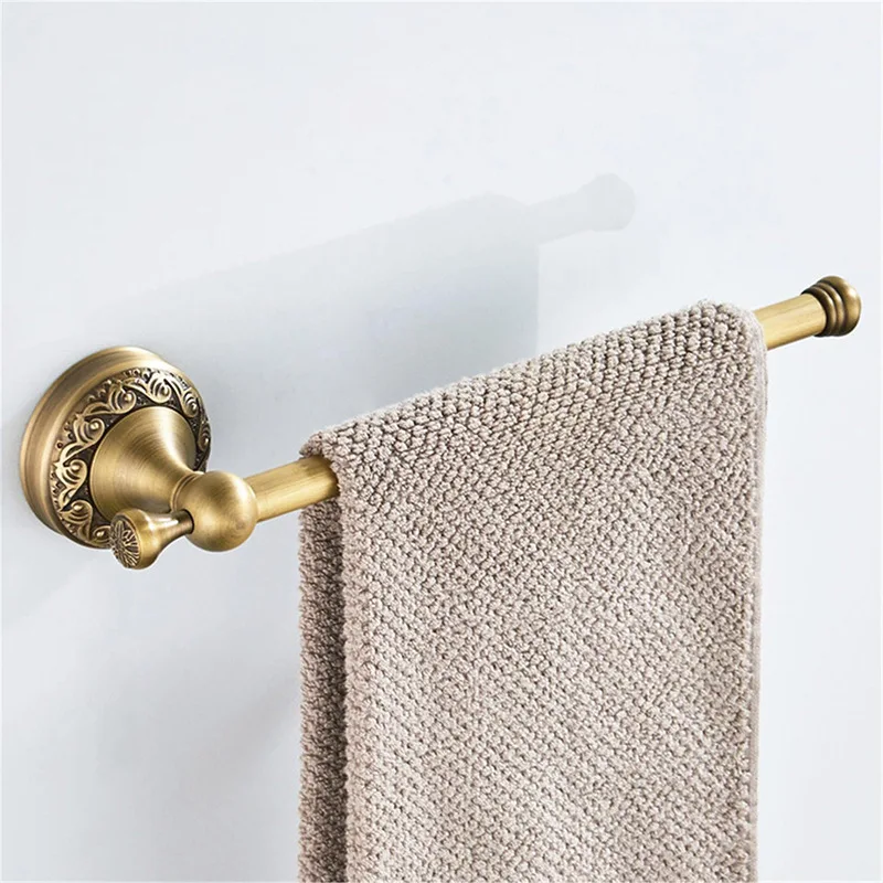 Copper Antique Retro Towel Bar Single Bar Bathroom Pendant Bathroom Hanging Hand Cloth Antique Towel Bar