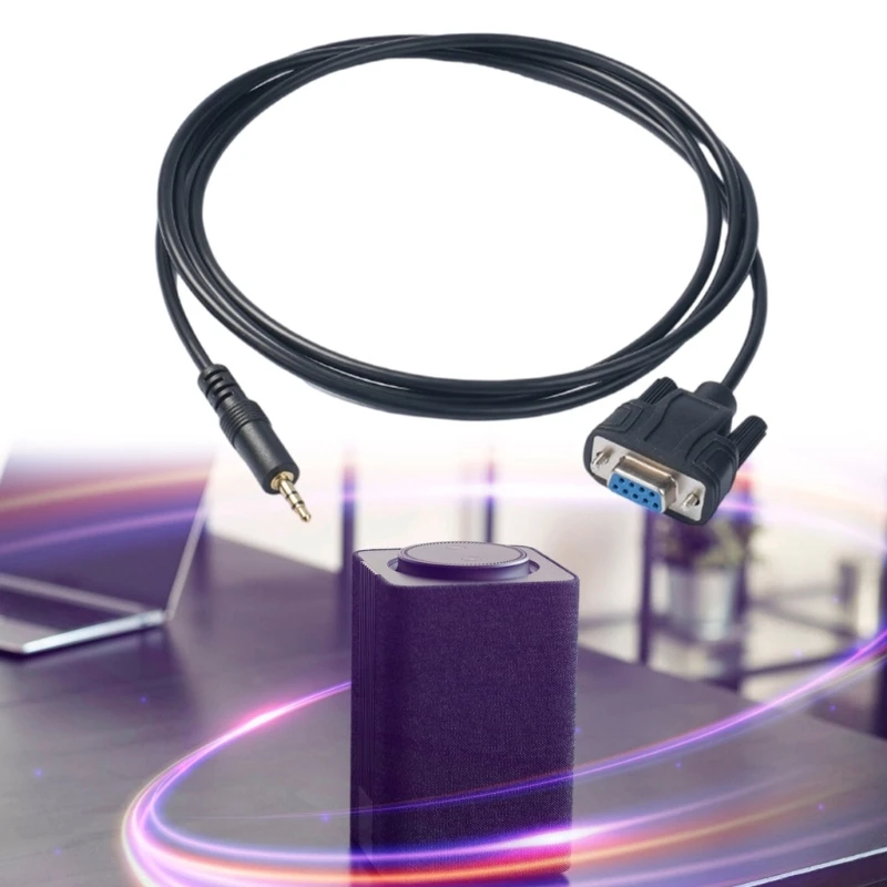 Serial Converters Cable DB9 9Pin Female to 3.5mm Male Plug Cable for RS232 to 1/8Inch Music Application 180cm/5.91ft H8WD