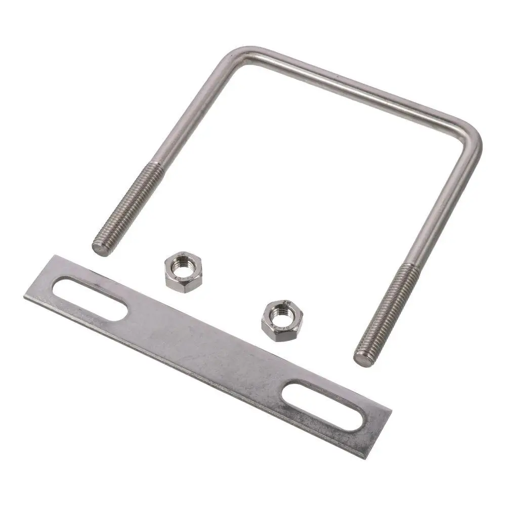 Good Tensile Strength. Stainless Steel Square U-Bolts Silver M10*110*135mm U Clamp Bolt M10 U Clamp Bolt with Nuts and Plates