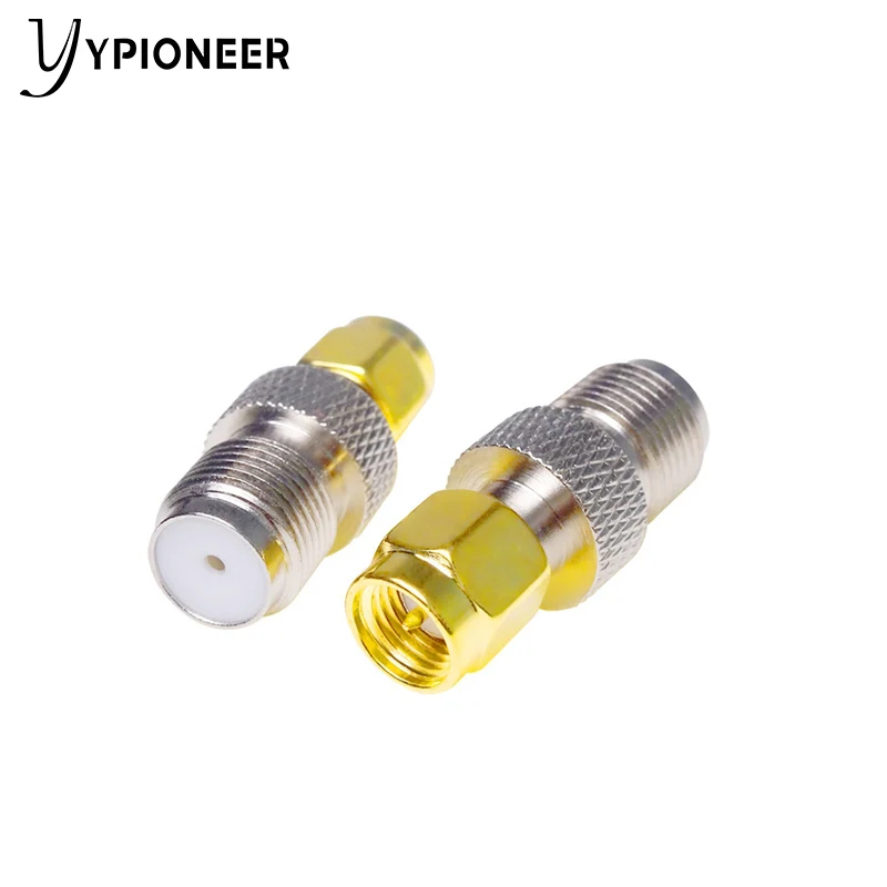 YPioneer C20124-127 النحاس النقي F نوع الذكور الإناث إلى SMA الذكور موصل سالب RF محوري اقناع محول مطلية بالذهب