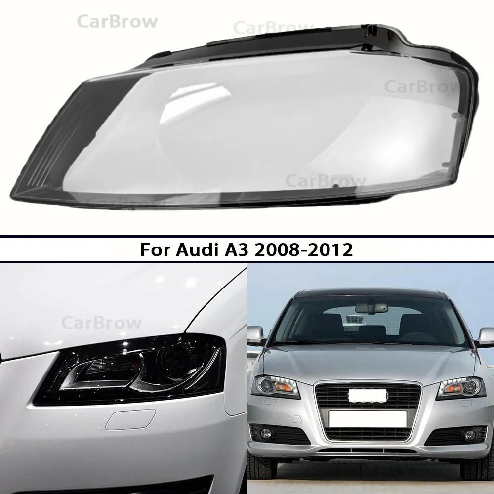

Transparent Headlamp Housing For Audi A3 2008 2009 2010 2011 2012 Headlights Shell Mask Cover Replace Original Lampshade Lens