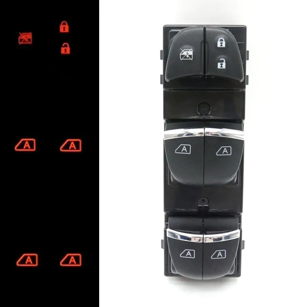 

Для Nissan Sentra 2020-2025 левая передняя дверь, кнопка регулятора окна, стеклоподъемник, главный переключатель с оранжевой светодиодной подсветкой