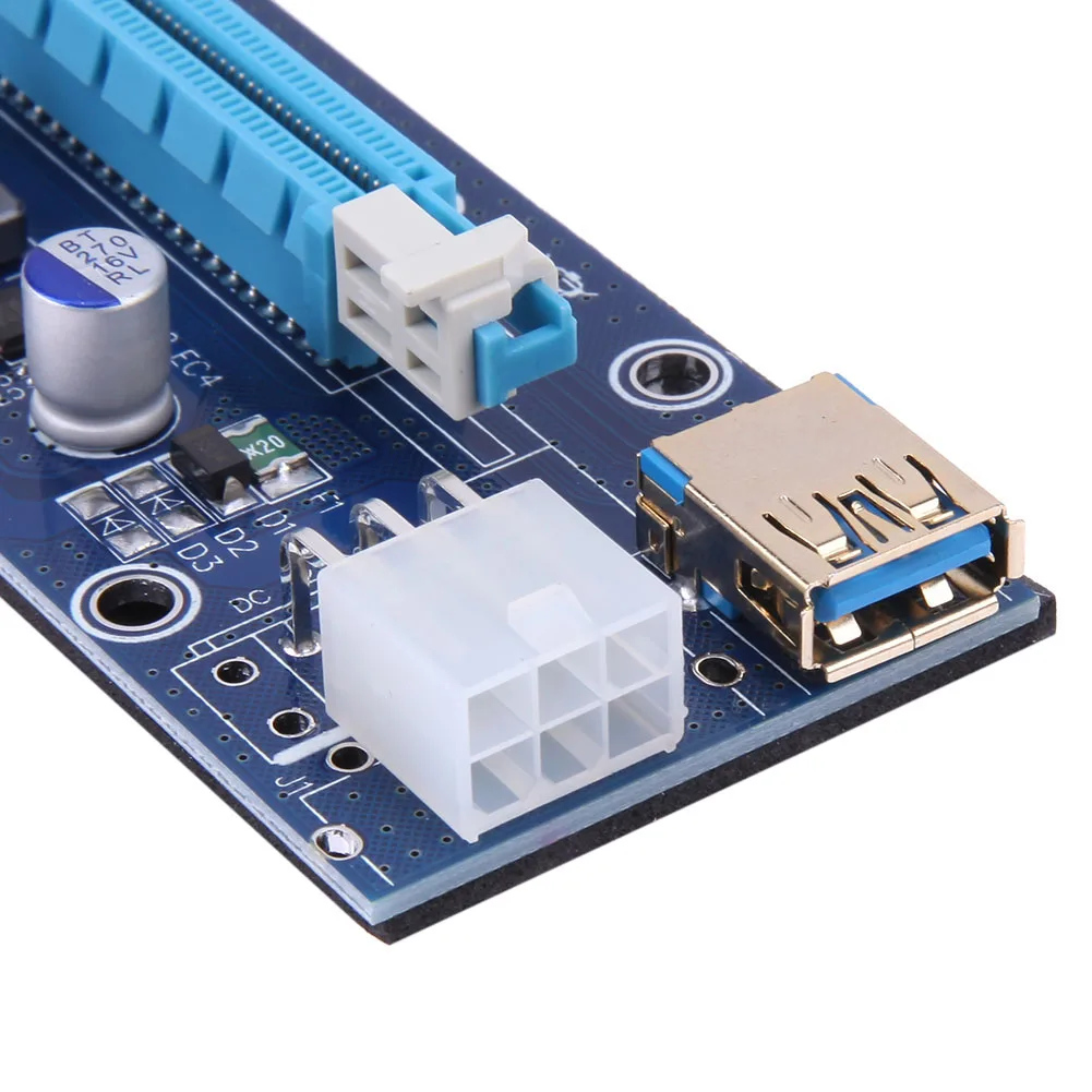 USB3.0 009S Кабель-адаптер BTC Miner Бытовой компьютер 60 см PCI-E Riser1 X 16X PCI-E Набор для майнинга биткойнов