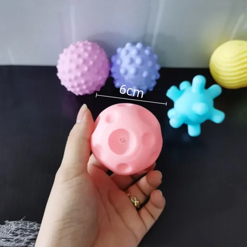 1/6Pcs Textured Multi Ball Set Newborn Baby Sensory Balls Toy Anti Bales Fidget Toys For Kids Hands Touch Tactile Massage Ball