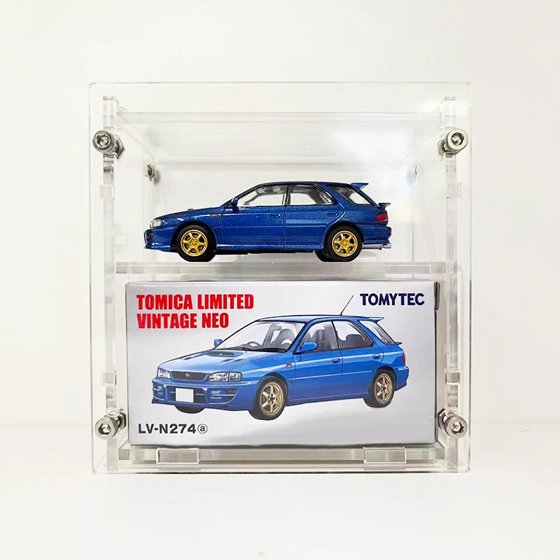 Vitrina de acrílico transparente para coche, caja de exhibición de alto grado para MiniGT TLV, modelo Bob 1/64 (sin coches en imágenes)