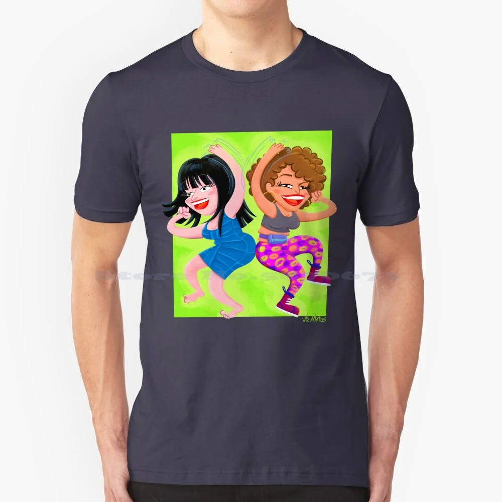 Ilana & Abbi T Shirt 100% Cotton Tee Broad City Ilana Abbi Comedy Central Recular Show Mordecai Rigby Tv