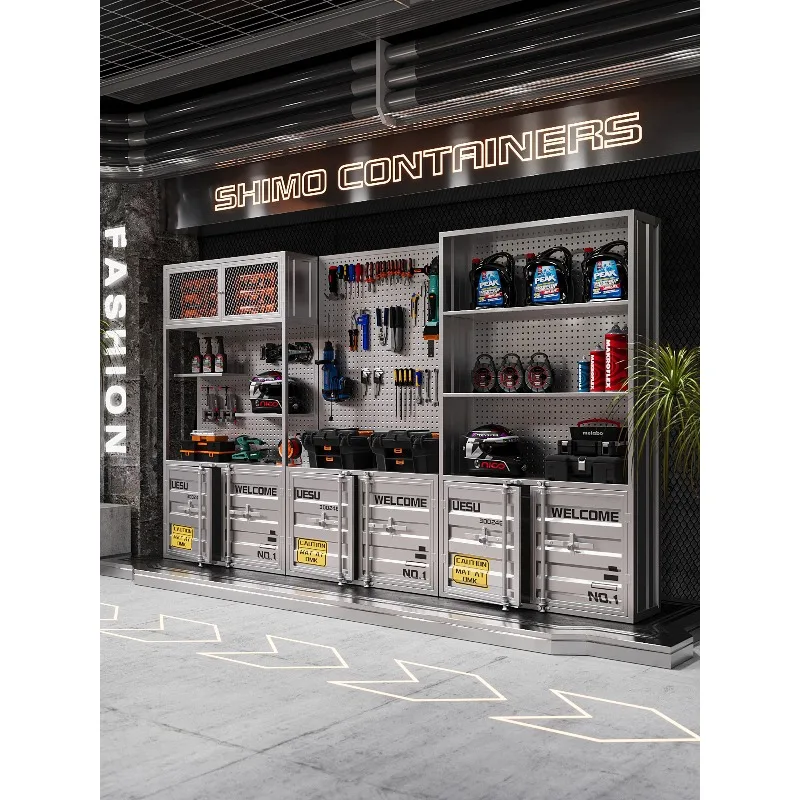 Industrial display cabinet, tool cabinet, hand cabinet, locker, commercial hole board shelf