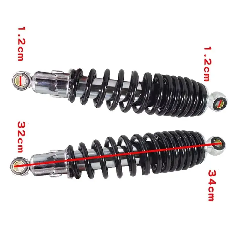 Motorcycle Rear Shock Absorber for Haojue Suzuki Honda Sanlg Loncin Dayang for 125cc/150cc/200cc/250cc 32CM Modified Suspension