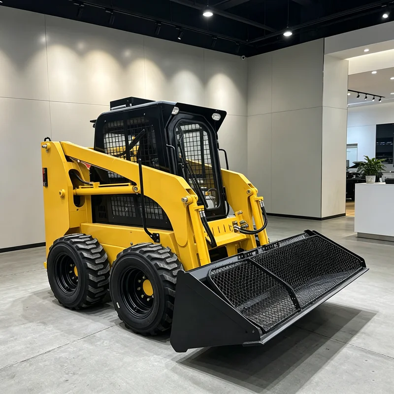 Wheel Skid Steer Loader Compact Mini Skid Loader For Construction Farm Landscaping