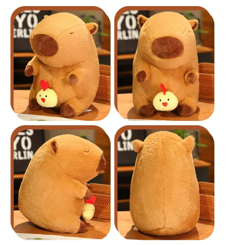 Cute Capybara peluche simulazione animali capibara pulcini estensibili Fluffty bambole di pezza morbide cuscino regalo di natale giocattoli per bambini