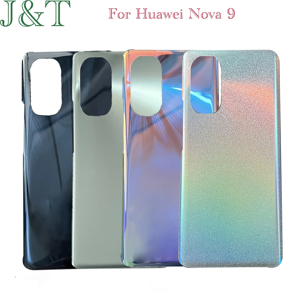 AAA Quality Back Glass For Huawei Nova 9 NAM-AL00 LX9 Back Battery Cover Rear Door Housing Case With Camera Lens Repair Parts