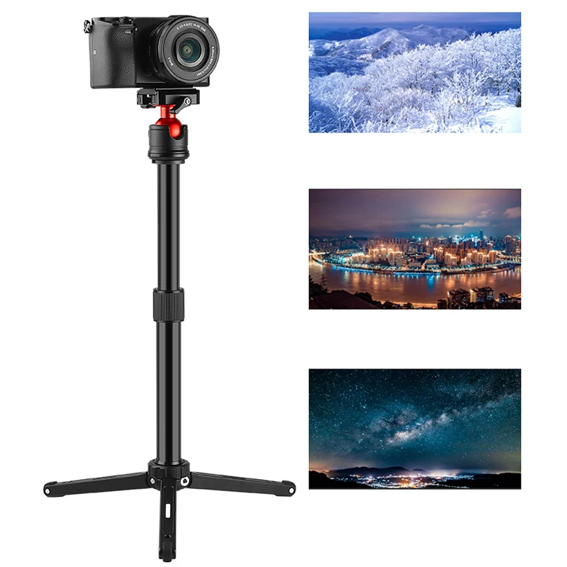 ABFN-Handheld Adjustable Tripod Mount Monopod 2-Section Extension Rod Tube For DSLR Camera Gimbal Aluminum Extender Pole