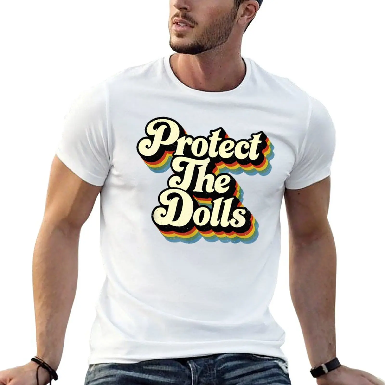 تي شيرت حماية The Dolls تي شيرت رجالي برسوم جرافيك تي شيرت قطني للرجال