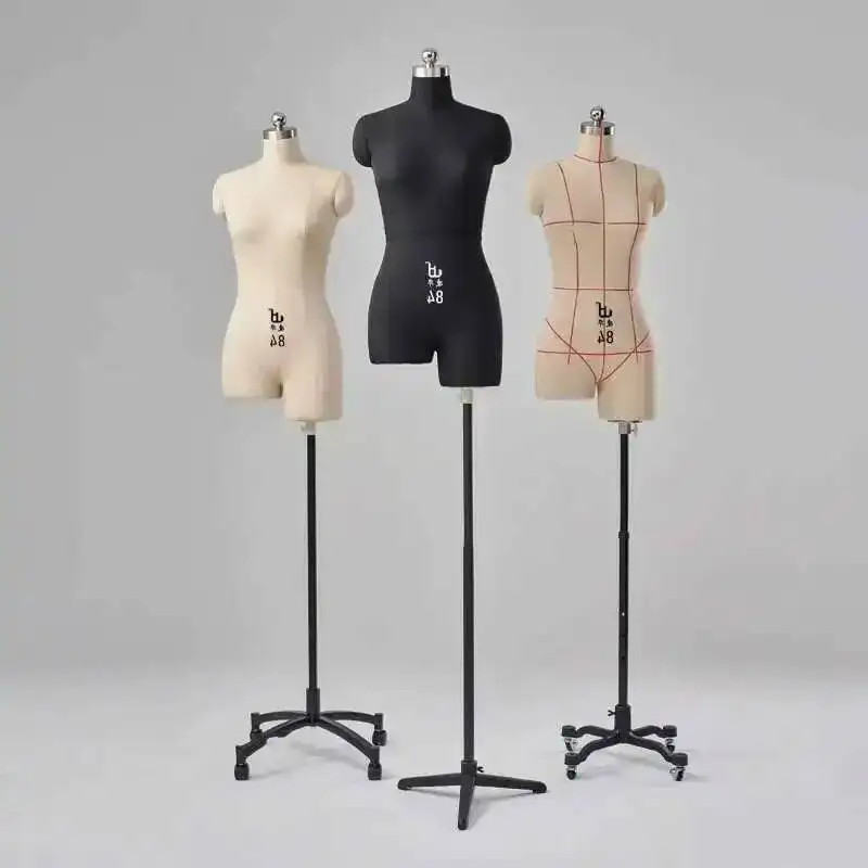 

Dress Professional Mannequin for Women's Form Clothing Design Auxiliary Model Stand Female Dressmaker Mannequins Bust Metal Base