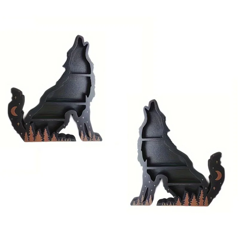 

AA81-Crystal Stone Display Rack Crystal Stand Wooden Floating Wall Shelf Crystal Stand