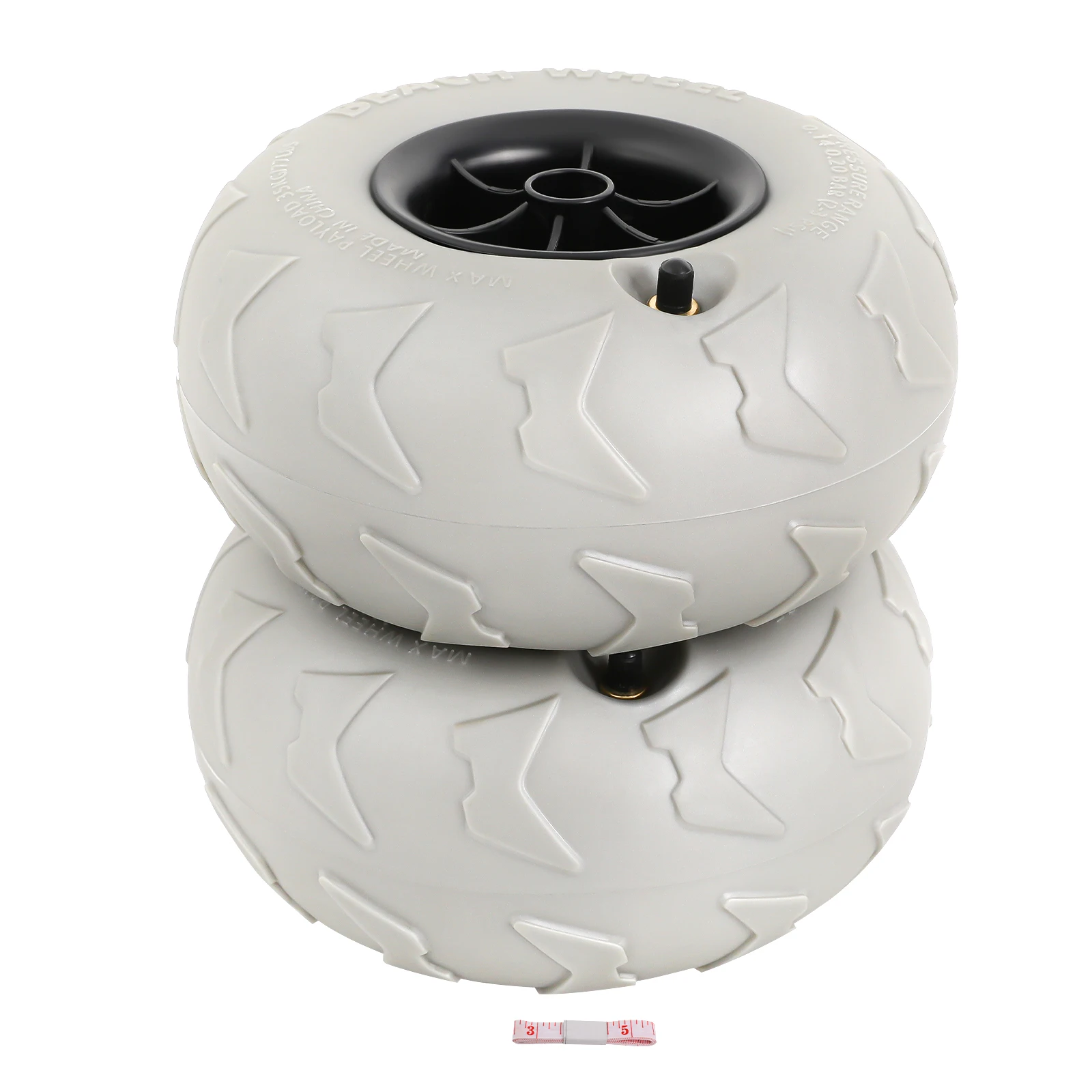 

Inflatable Beach Cart Wheels, Balloon Wheels Replacement Big Beach Sand Tires Kayak Dolly Canoe Beach Fishing Buggy Cart DIY Beach Wheels 2 Pack