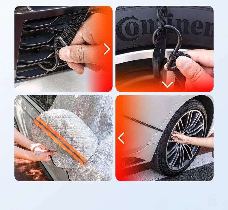 Vergrößern Sie die Auto-Schneedecke, 7-lagige Winter-Windschutzscheibe, Schneeschild, winddicht, wasserdicht, für Autofenster, Eisabdeckung, universell für SUV-Limousine – Detail 16