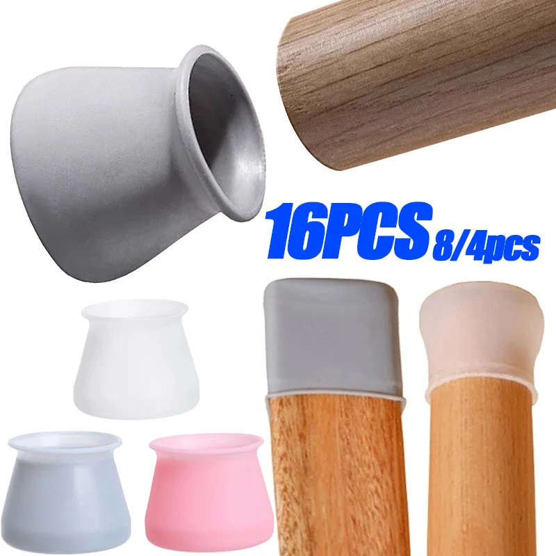 

16pcs Silicon Furniture Leg Protection Cover Table Feet Pad Floor Protector For Chair Leg Floor Protection Anti-slip Table Legs