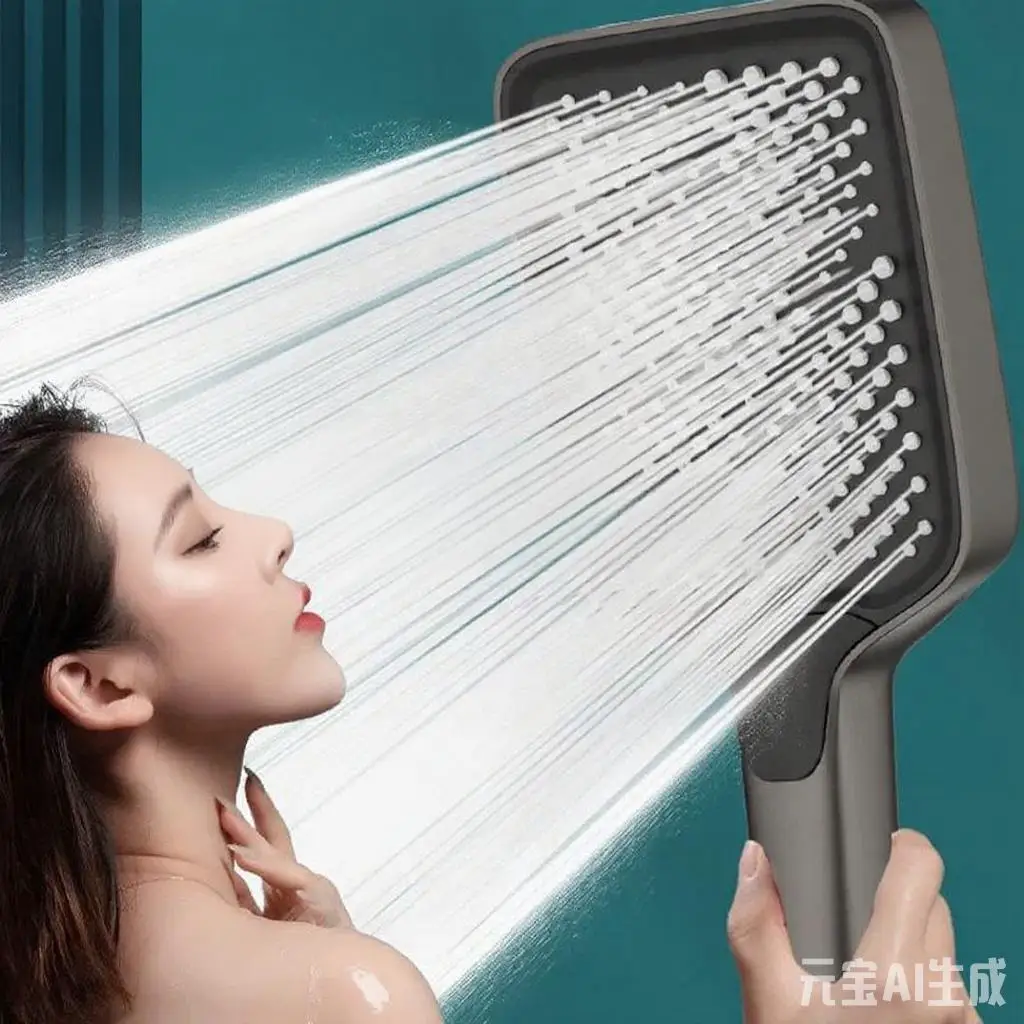 

3-Mode Shower Booster Handheld Single Head Large Area Spray Abs Material Handheld Pressurized Shower Head