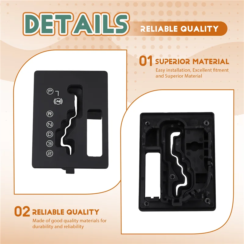 

AT92-Car Shift Panel 2461A0 Automatic Frame Shift Lever Gear Selection Grille For 206 206CC 306 Citroen C-Elysee LHD