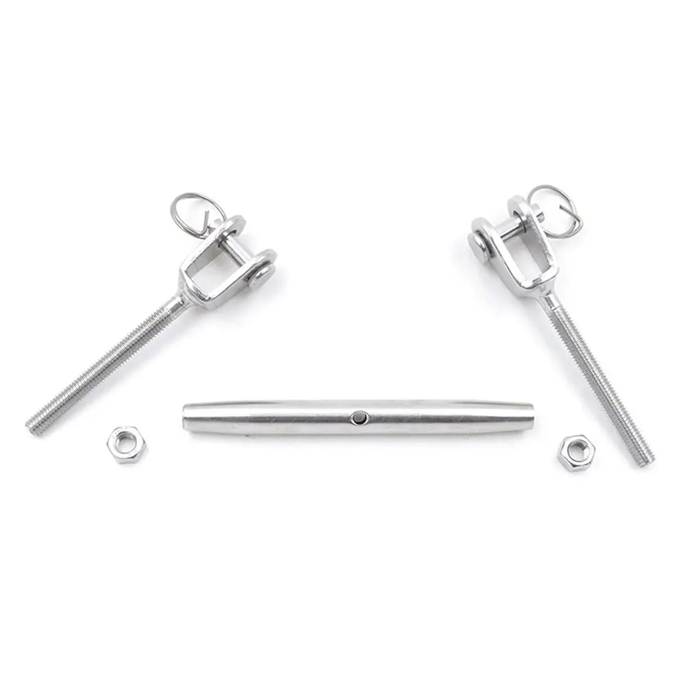 Screw Closed Body Marine Rigging Length Adjuster Clamp 304 Stainless Steel Tensioner M5-M12 Hardware Jaw Turnbuckle Bolt