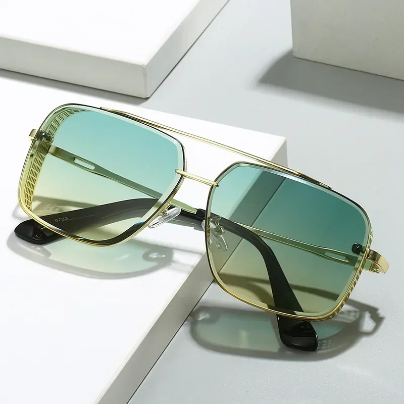 Classic Sunglasses Mens Women Vintage Pilot Square Trendy 