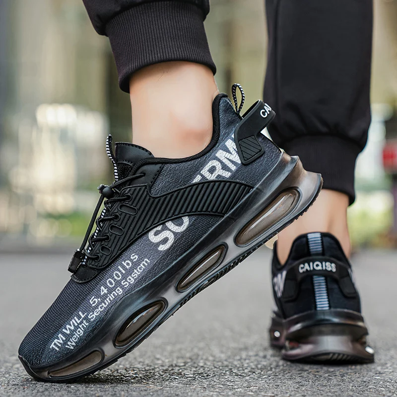 YRZL Mens Breathable Walking Shoes Sneakers Mesh Non Slip Comfortable Sports Shoes For Men Outdoor Hiking Athletic Casual Shoes