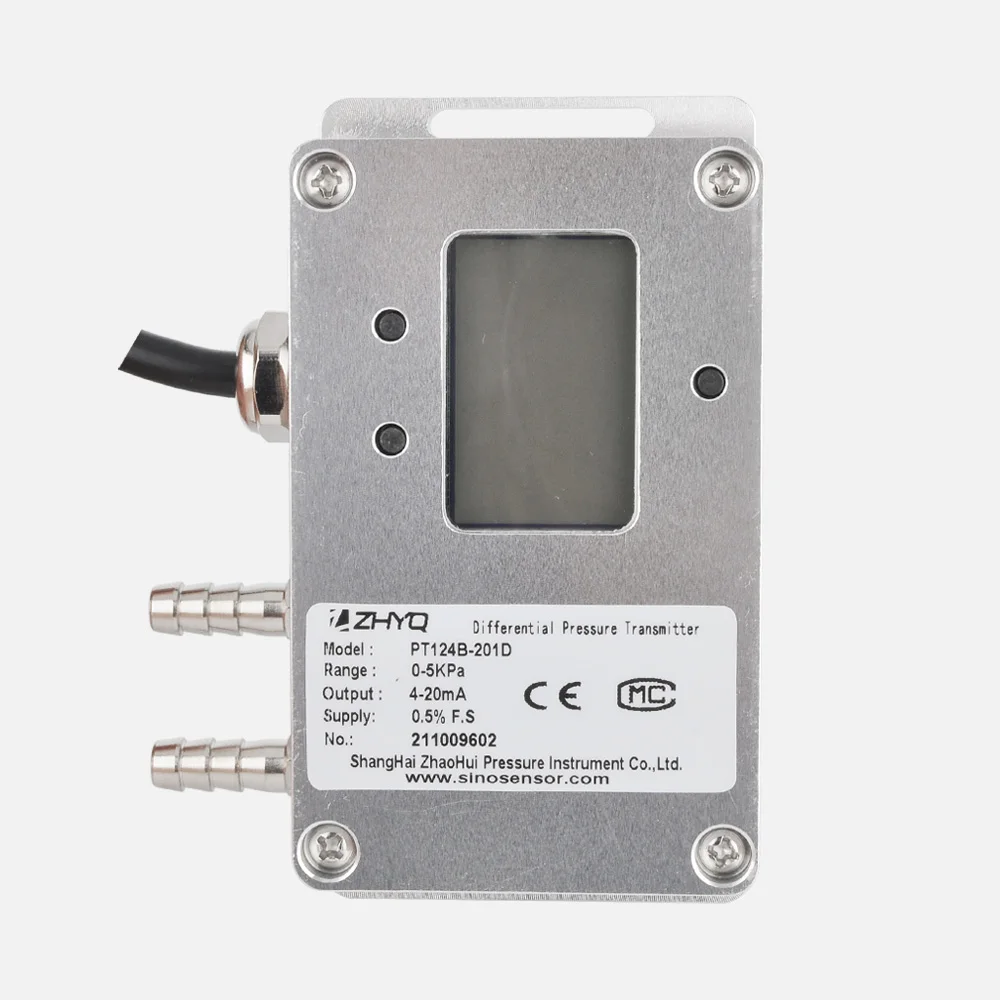 مستشعر الضغط التفاضلي الهوائي الرقمي 4-20 مللي أمبير، جهاز إرسال الضغط التفاضلي للرياح والغاز الصغير #4