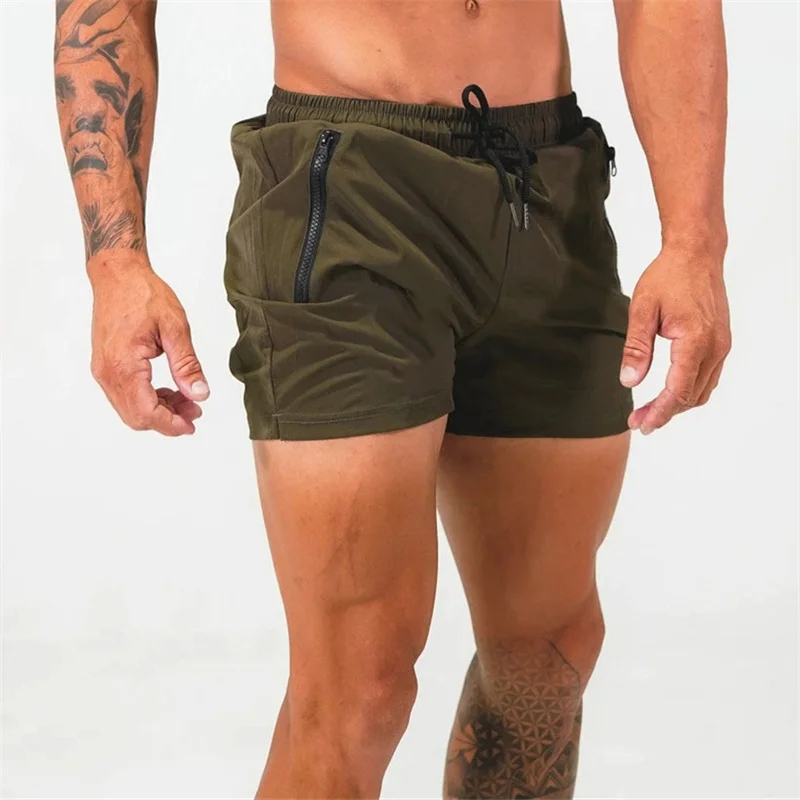 Pantalones cortos de gimnasio para hombre, Shorts holgados de secado rápido, informales para exteriores, correr, deportes, Fitness, correr, baloncesto, Verano