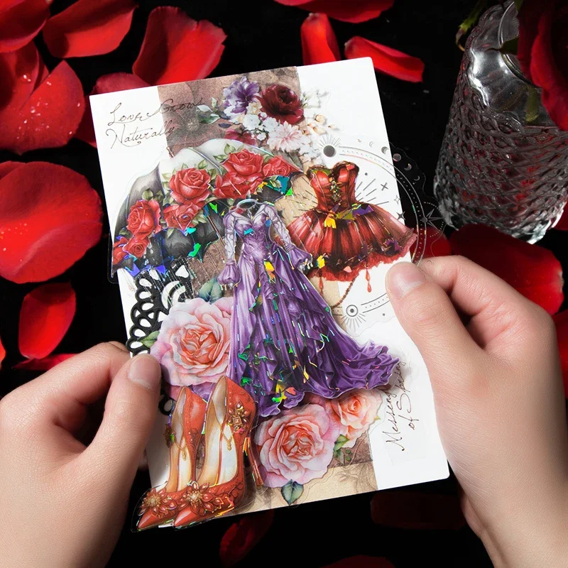 

10 листов наклейки, новая модная сумка, модный фон, декоративные материалы, платье, бумажные принадлежности, канцелярские принадлежности для скрапбукинга