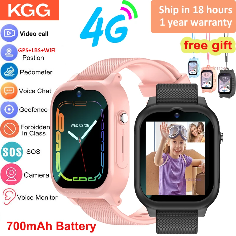 New 4G Smart Watch Kids GPS WIFI Video Call SOS Child Smartwatch Camera Monitor Tracker Location Phone Watch Boys Girls Gifts