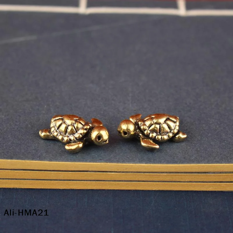 【H】1/3Pcs Brass Turtle Figurine​ Vintage Tortoise Statue For Wealth Longevity Luck, Desk Decor Tea Pet Home Office Car Ornament