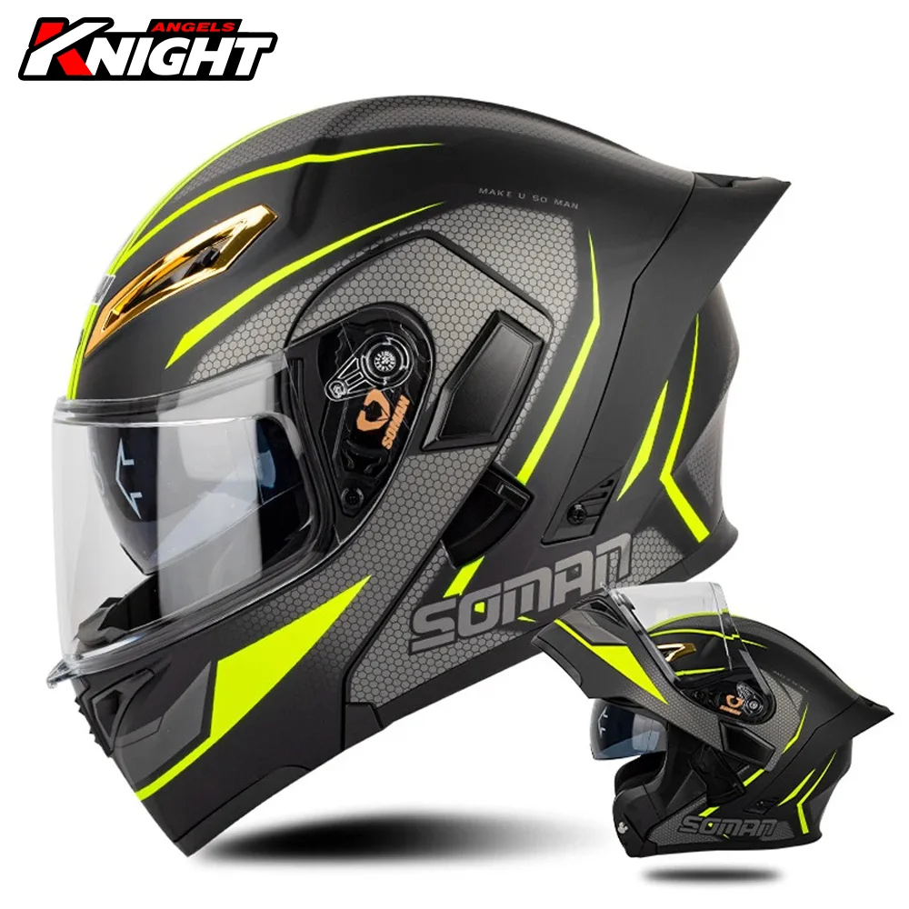 

Motorcycle Helmet Wear-Resistant Protection Anti-Slip Motocross Four Seasons Racing Flip Up Helmet Equipment ECE certification