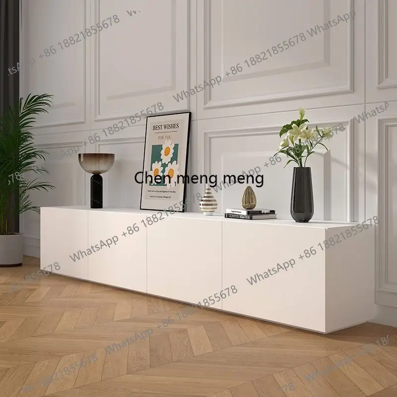 

TV cabinet Modern simple solid wood living room Double door TV cabinet Large apartment wall floor cabinet
