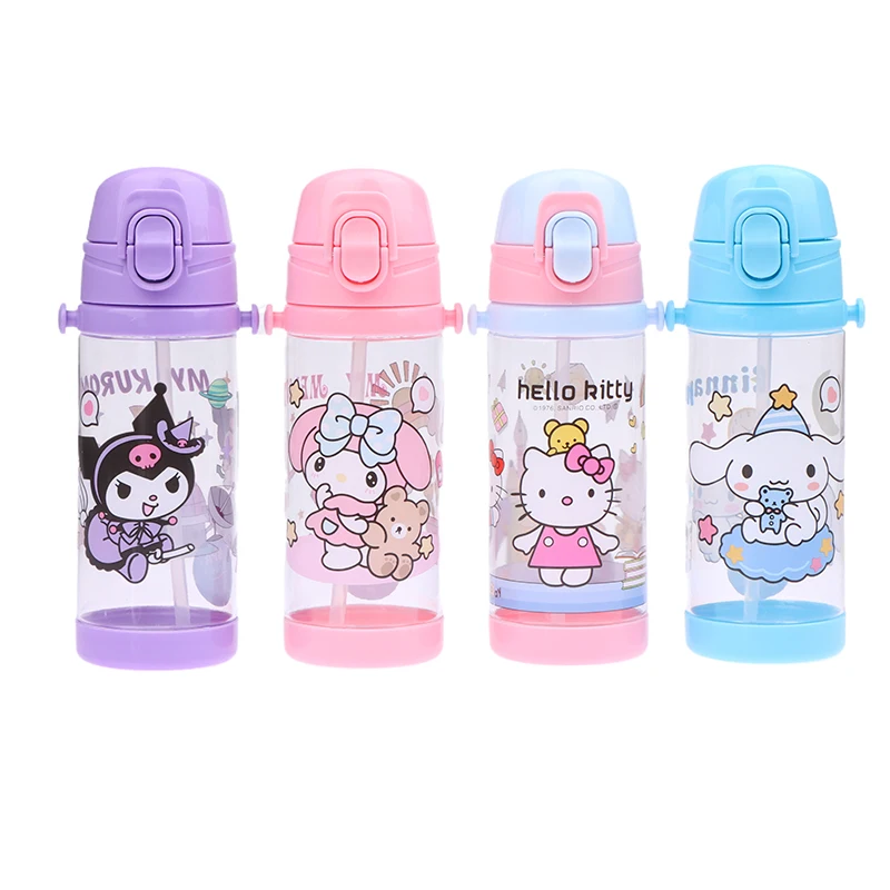 

Cartoon Anime Straw Water Bottle Cute Portable Straw Cup Children Water Cup For Home Office School Travel Drink Cups