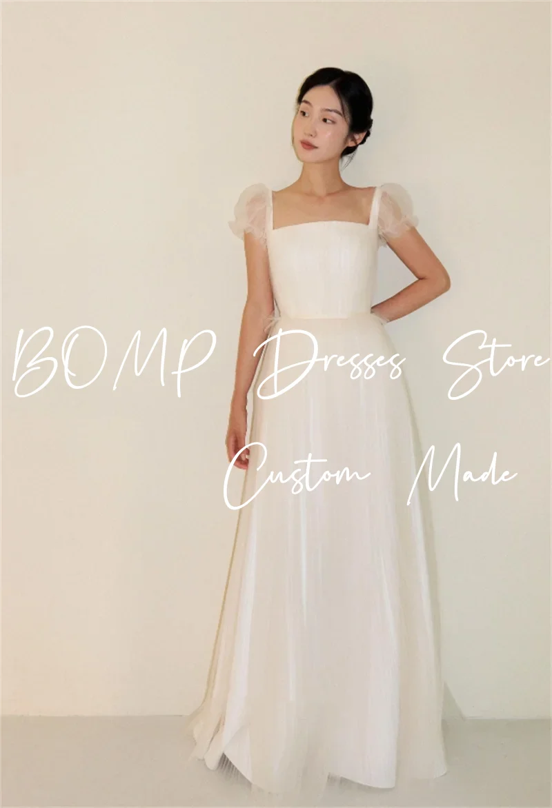 

BOMP Фея Длинные тюлевые свадебные платья трапециевидной формы с пышными рукавами Корейская фотосессия Свадебное вечернее платье для выпускного вечера на день рождения по индивидуальному заказу