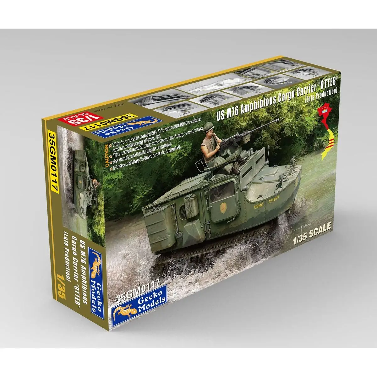 

Модели Gecko 35GM0117 1/35 США M76 Грузовой перевозчик-амфибия «OTTER» позднего производства — комплект масштабной модели
