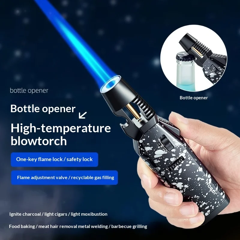 2026 JOBON Bottle Opener High Temperature Spray Gun Gas Torch Lighter Safety Lock Fire Switch Outdoor BBQ Kitchen Cigar Lighters