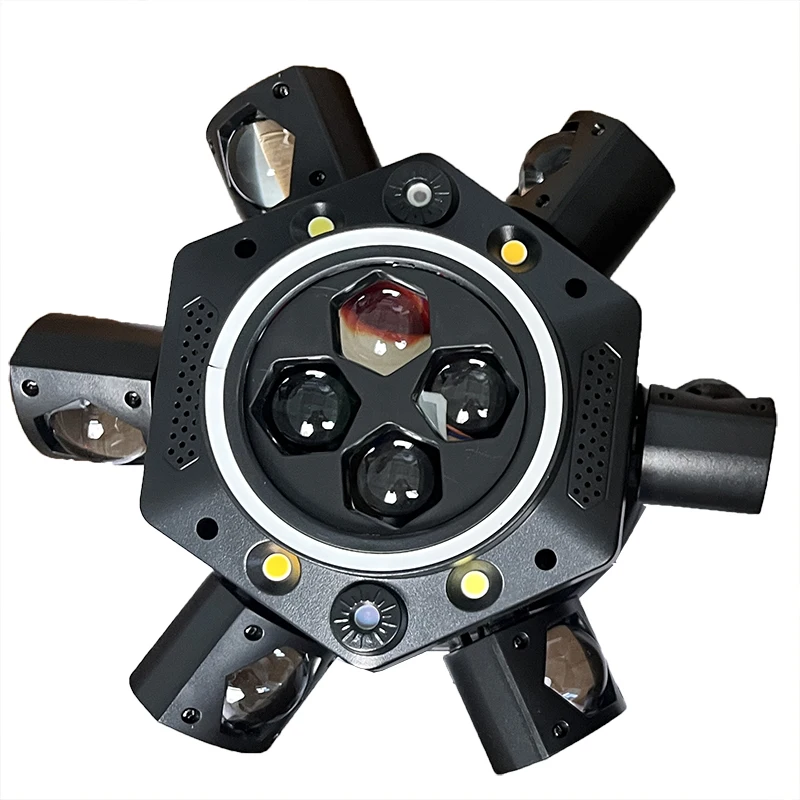 6 Heads 10X10W Moving Head Lichtstraal Laser Strobe Effect DMX Podiumlicht Full Color LED Beam Licht Roterende DJ Disco Party Bars
