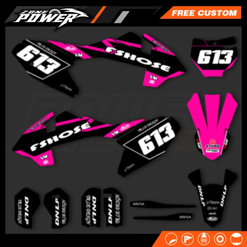 Powerzone Custom Team Decals Stickers Kits for KTM SX65 SXF 65 2016 2017 2018 2019 2020 2021 2022 2023 Customized Number 18