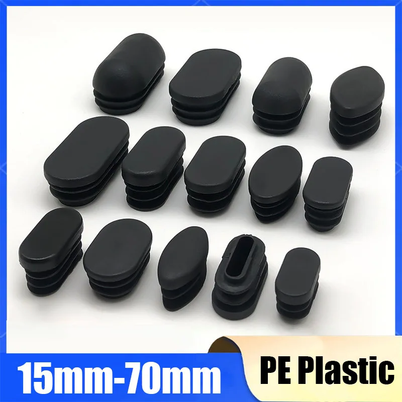 15mm-70mm Furniture Table Foot Tip Chairs Legs Pad Protector Cover Ellipse Screw Caps Pipe Plug Lid Tube Hole Protection Cap