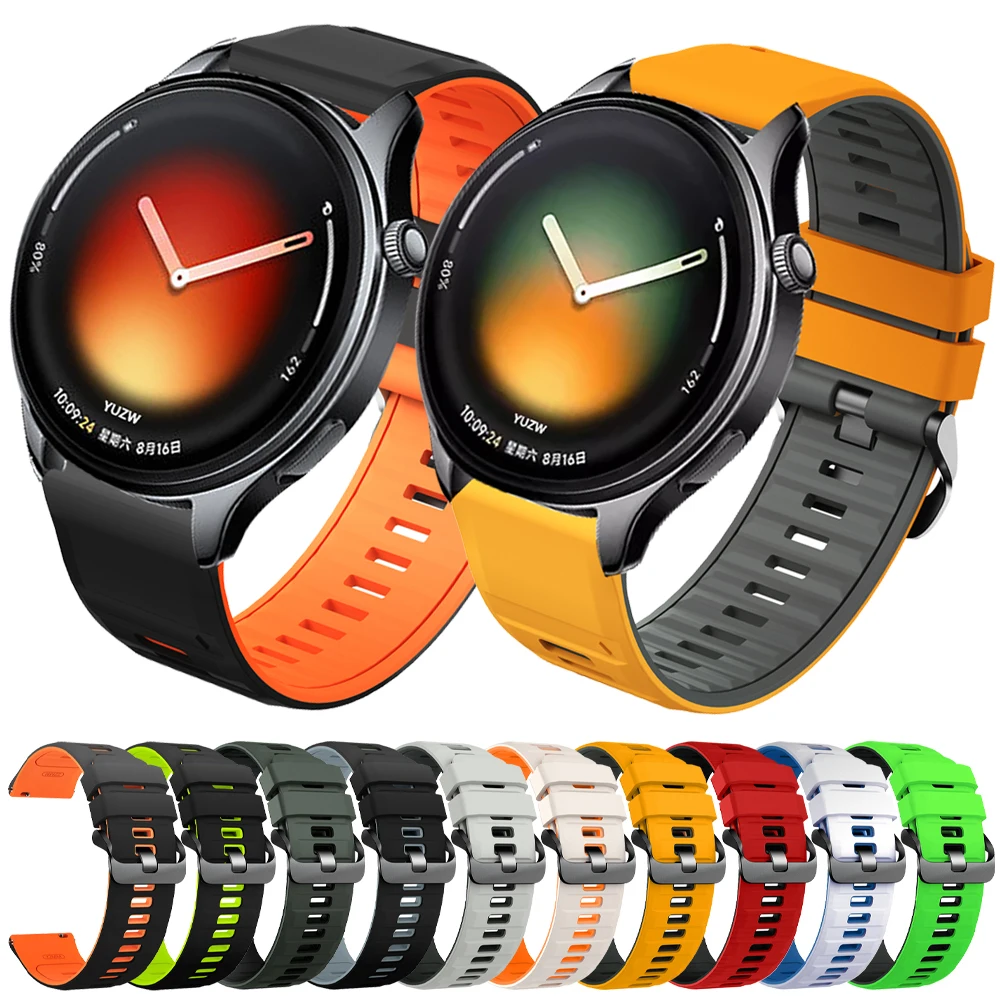 22MM Silikonarmband für Xiaomi Watch 5 2 Pro S4 S3/S2/S1 Active Weiches Armband für Mi Watch Color 2 Sport Series Zubehör