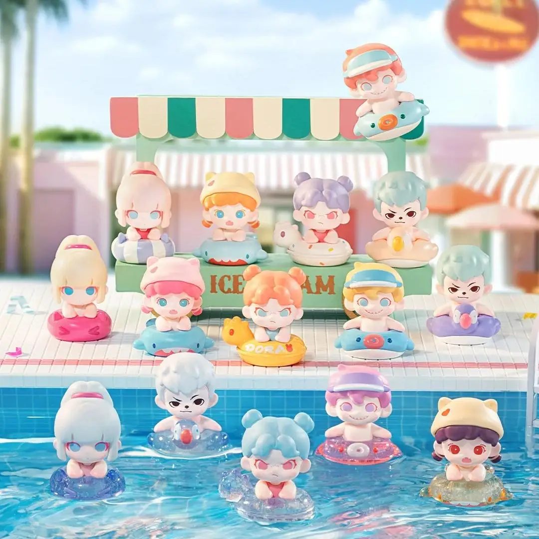 

Серия Pool Party Cute Q Edition mi Grain Blind Bag Blind Box Cute Grain Mini Tide Play Фигурка Кукла Орнамент
