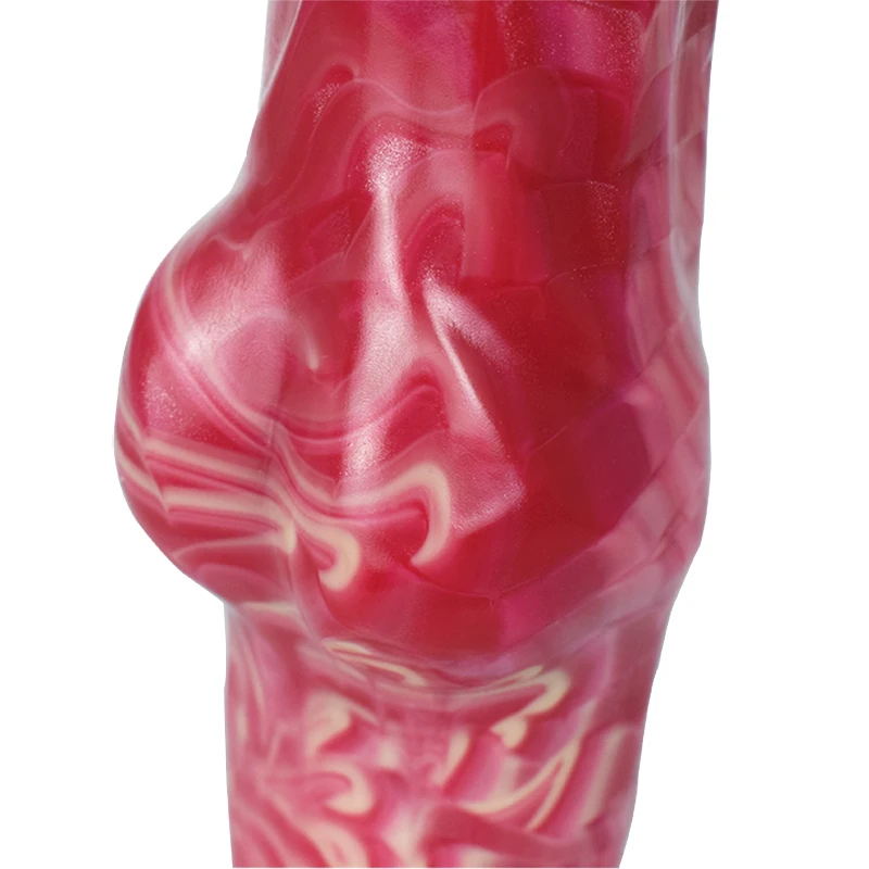 NNSX-consolador de lobo glande realista con ventosa para mujer, pene fuerte de Animal rojo, vaso sanguíneo Real, tapón Anal, productos Sexshop