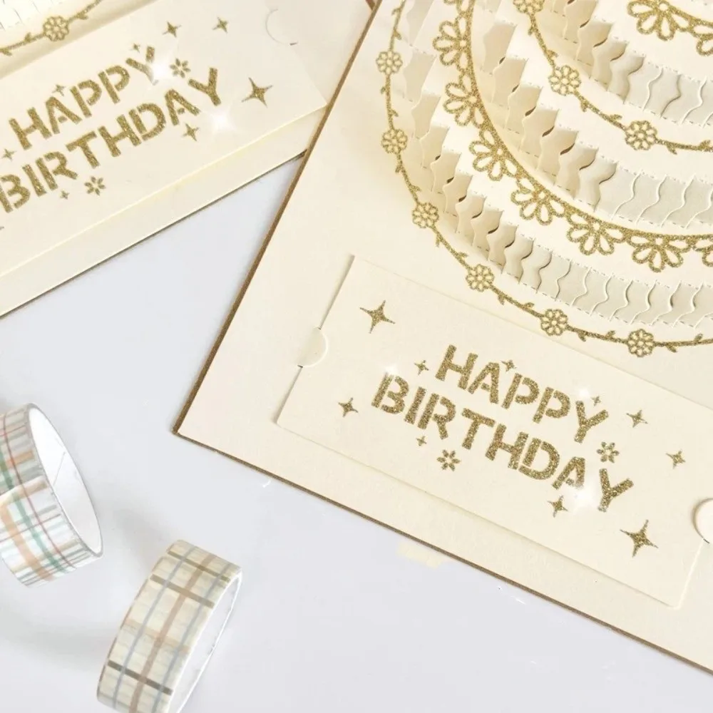 

Creative Folding 3D Birthday Card Handmade with Envelope Happy Birthday Card Surprise Postcard Pop-Up Greeting Card Baby Shower