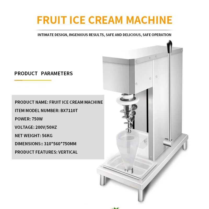 Macchina per lo stampaggio di yogurt duro con gelatina di frutta BX7110T Macchina per lo stampaggio automatico di gelato alla frutta fresca110v 220v