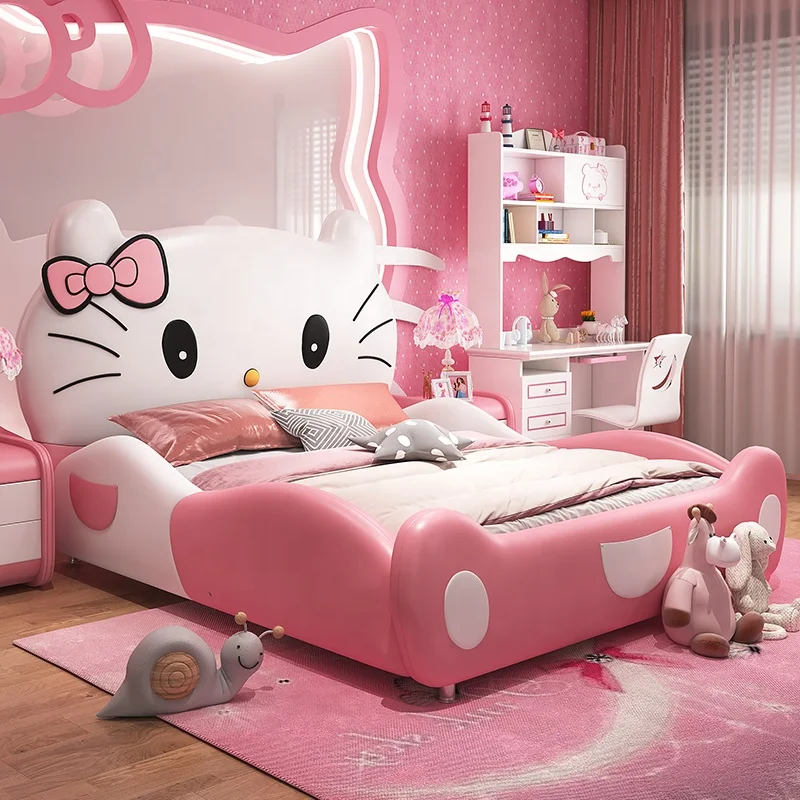 Children bedroom furniture kids bed cartoon Children's bed up-holstered beds