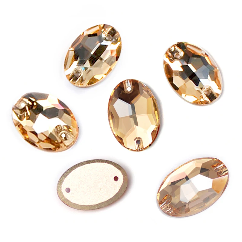PUBRILEX Golden Shadow Abgeschrägte Strasssteine mit Flacher Rückseite zum Aufnähen für Kleidungsstücke, Schmuck, Kleiderdekorationen, Nähkristallsteine – Detail 9