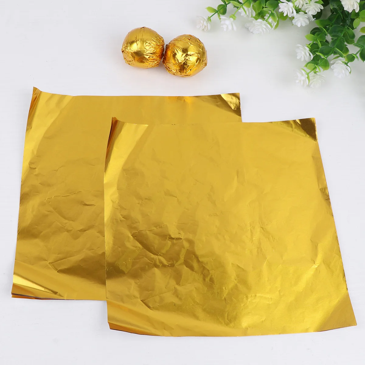 

200pcs Food Packaging Aluminum Foil Tin Paper Wrapping Safe Durable Environmentally Friendly Bakery Party Birthday Wedding