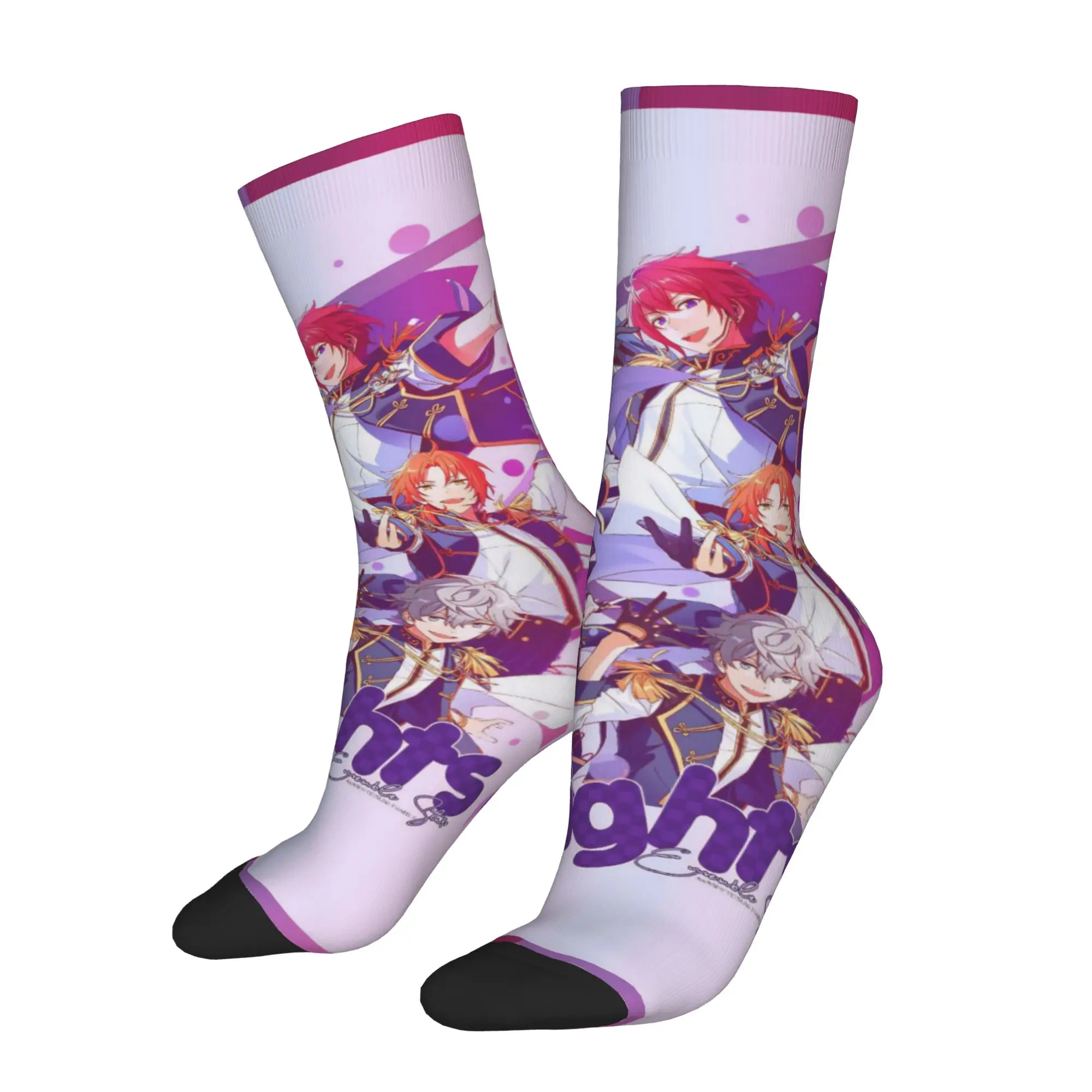 Men Women E-Ensemble-Stars Socks Comfortable Funny Happy  Socks Harajuku Merch Middle Tube Stockings Suprise Gift Idea